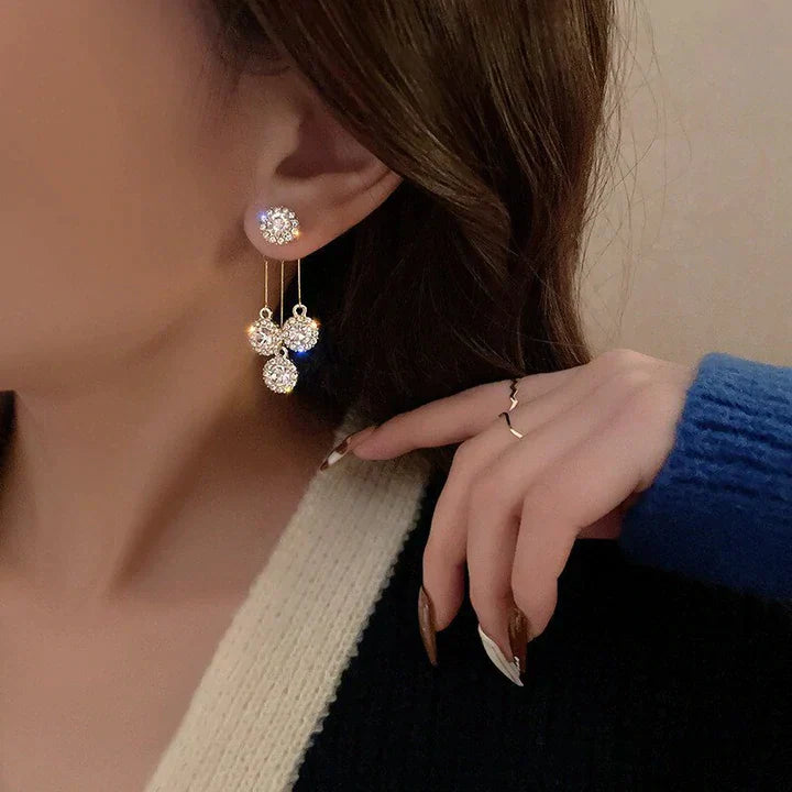 🎊Christmas sale - 61% Off🎊Jolieaprile 2024 Zircon Round Petal Earrings-4