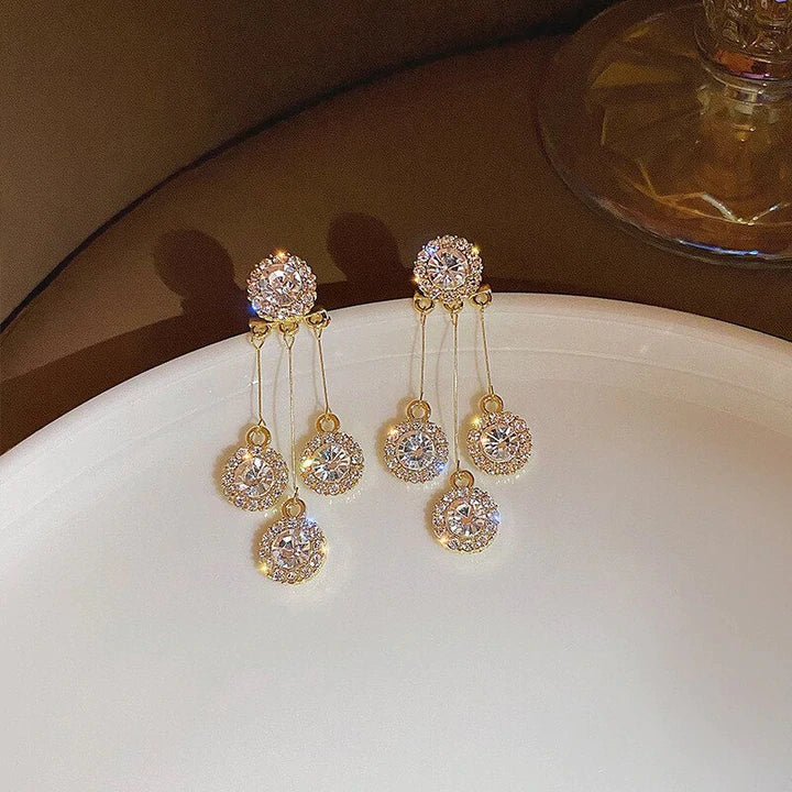 🎊Christmas sale - 61% Off🎊Jolieaprile 2024 Zircon Round Petal Earrings-5