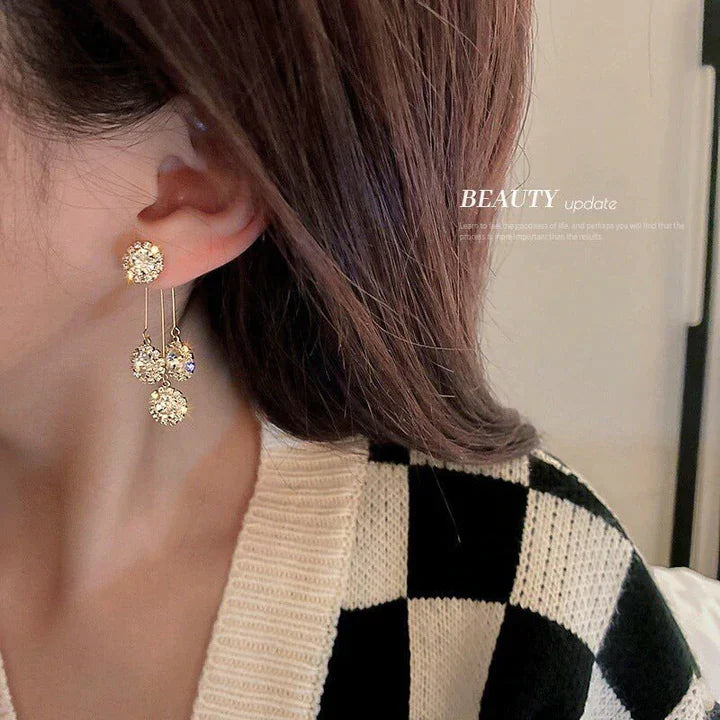 🎊Christmas sale - 61% Off🎊Jolieaprile 2024 Zircon Round Petal Earrings-6