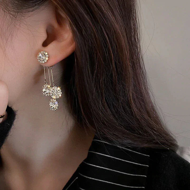 🎊Christmas sale - 61% Off🎊Jolieaprile 2024 Zircon Round Petal Earrings-8