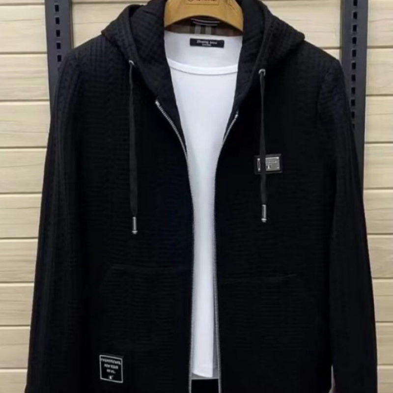 ✨New Arrival✨Men's Hooded Casual Knitted Zipper Jacket（50% OFF）-2