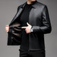 🔥Limited Time 40% OFF🔥Men's Casual Business Lapel PU Leather Jacket-2
