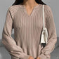 🔥HOT Sale🔥Women's Solid Color Knitted Long-sleeve Maxi Dress-6