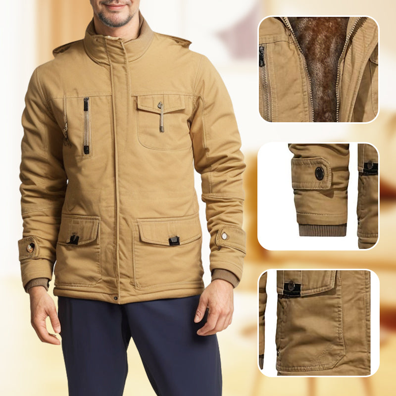 ✨New Arrival✨Men’s Winter Cargo Jacket with Hood-1