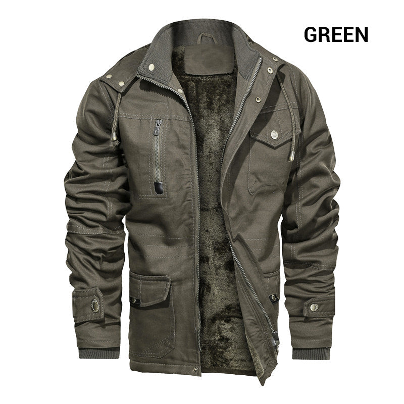 ✨New Arrival✨Men’s Winter Cargo Jacket with Hood-10