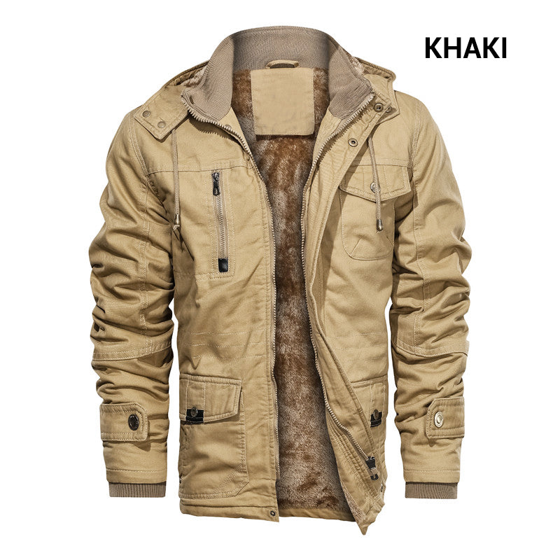 ✨New Arrival✨Men’s Winter Cargo Jacket with Hood-9