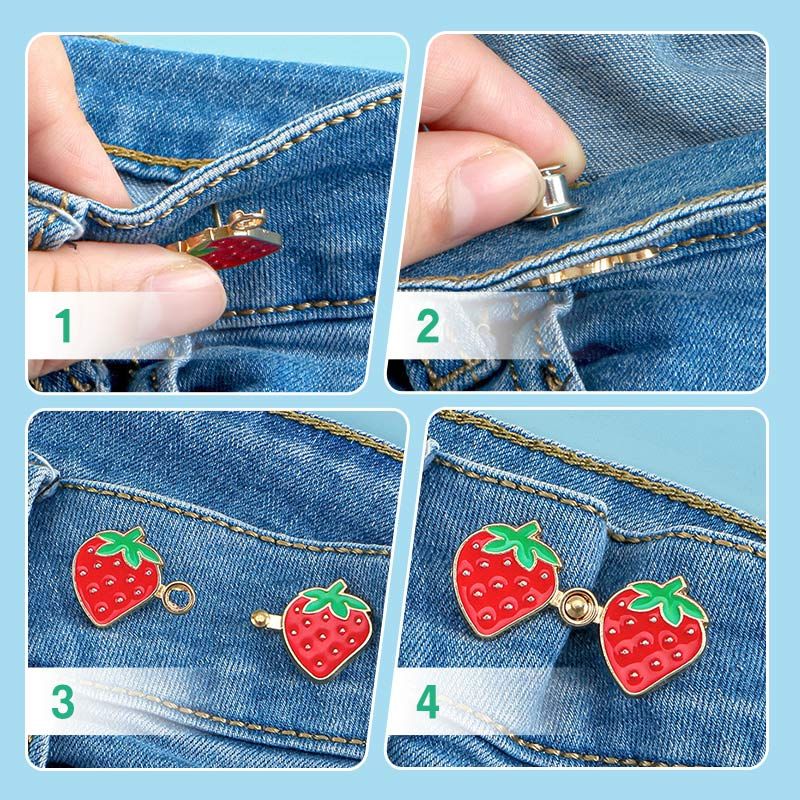 ✨New Arrival✨🍓 5 Pairs Instant Waist Tightener Buttons without Sewing🥳-5