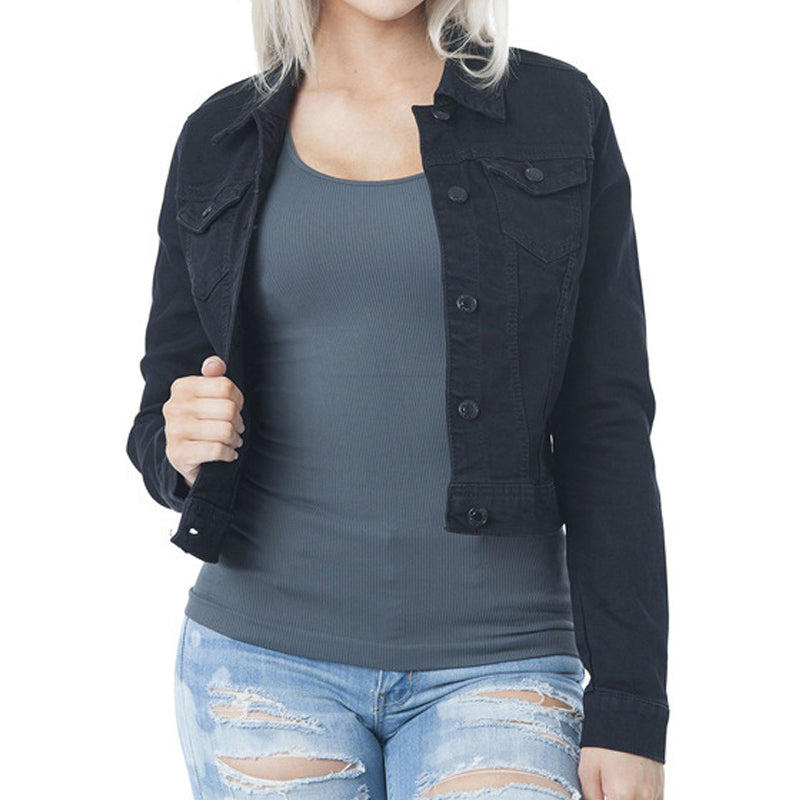 ✨New Arrival✨Women's Cropped Denim Jacket-9