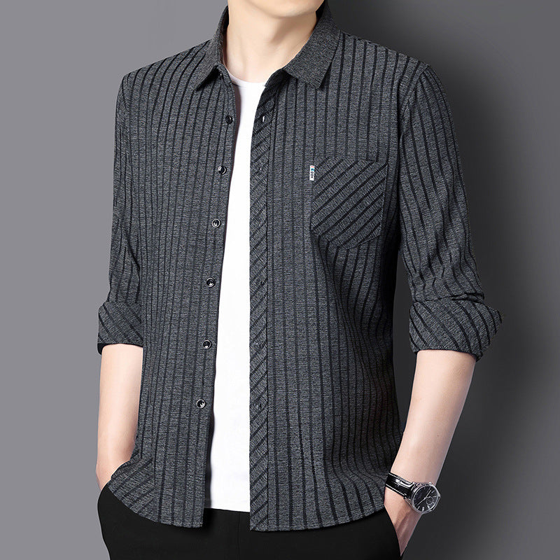 🔥Clearance Sale🔥Men’s Casual Business Lapel Shirt for Fall & Winter-6