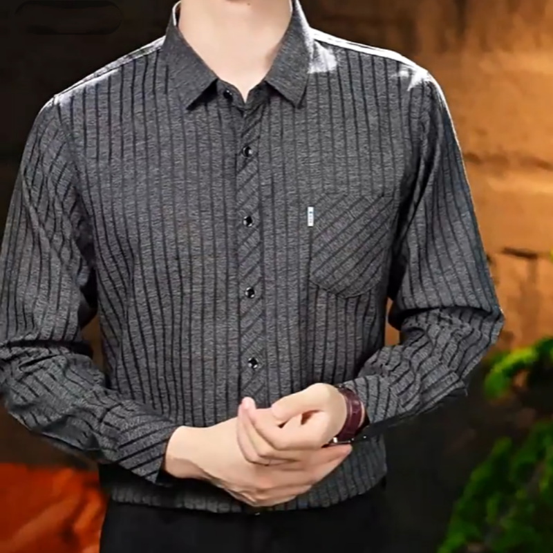 🔥Clearance Sale🔥Men’s Casual Business Lapel Shirt for Fall & Winter-10