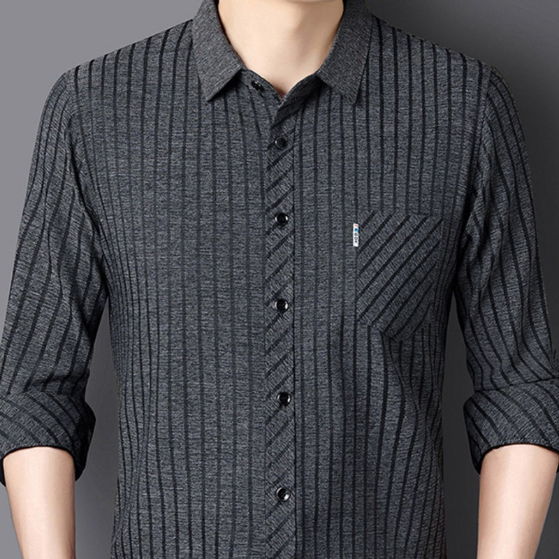 🔥Clearance Sale🔥Men’s Casual Business Lapel Shirt for Fall & Winter-17
