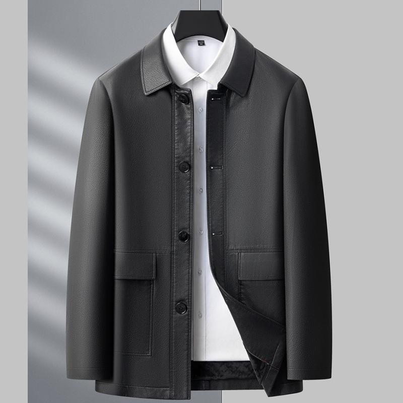 ❄️New for Early Winter 40% OFF👨Men's Warm Lined Leather Jacket-3