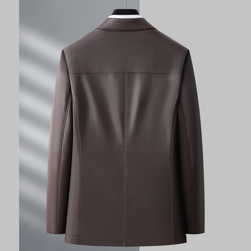 ❄️New for Early Winter 40% OFF👨Men's Warm Lined Leather Jacket-4