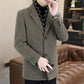 ✅Free Shipping✈️Men’s Stylish Notched Lapel Winter Tweed Jacket with White Duck Down Lining-2