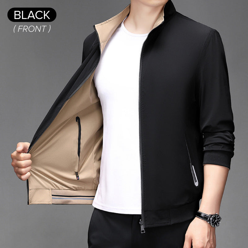✅Free Shipping✈️  Casual Long Sleeve Double-sided Stand Collar Jacket-1