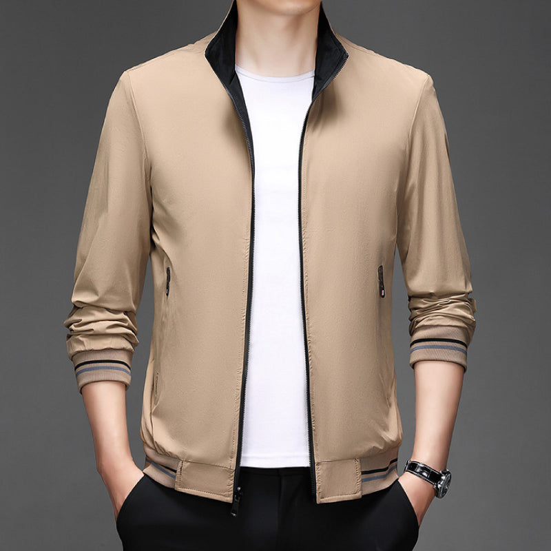 ✅Free Shipping✈️  Casual Long Sleeve Double-sided Stand Collar Jacket-4