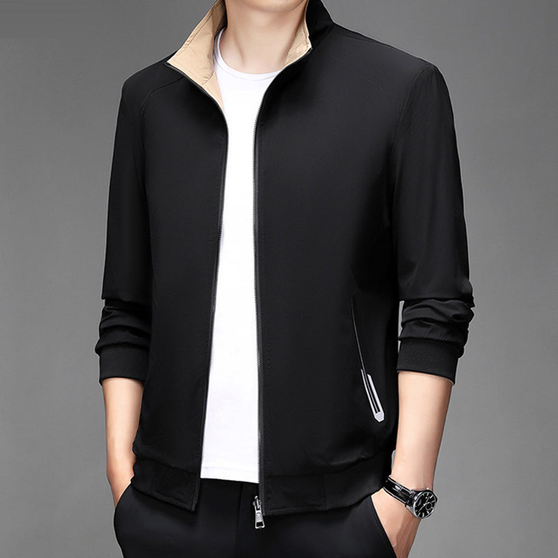 ✅Free Shipping✈️  Casual Long Sleeve Double-sided Stand Collar Jacket-2