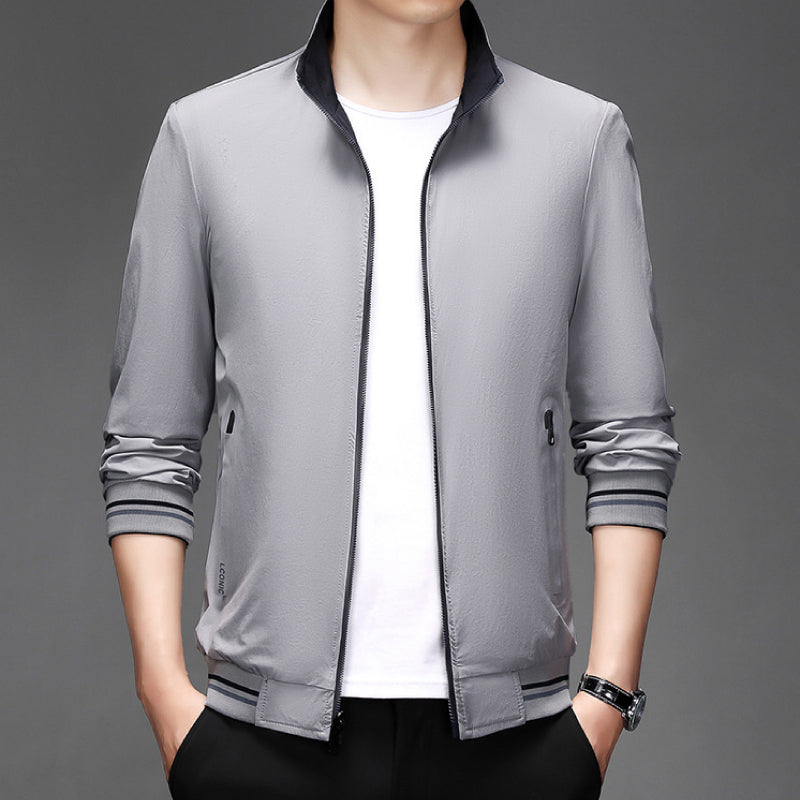 ✅Free Shipping✈️  Casual Long Sleeve Double-sided Stand Collar Jacket-7