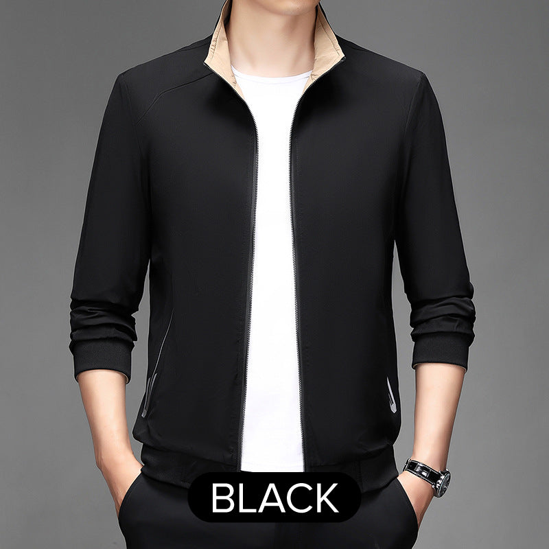 ✅Free Shipping✈️  Casual Long Sleeve Double-sided Stand Collar Jacket-14