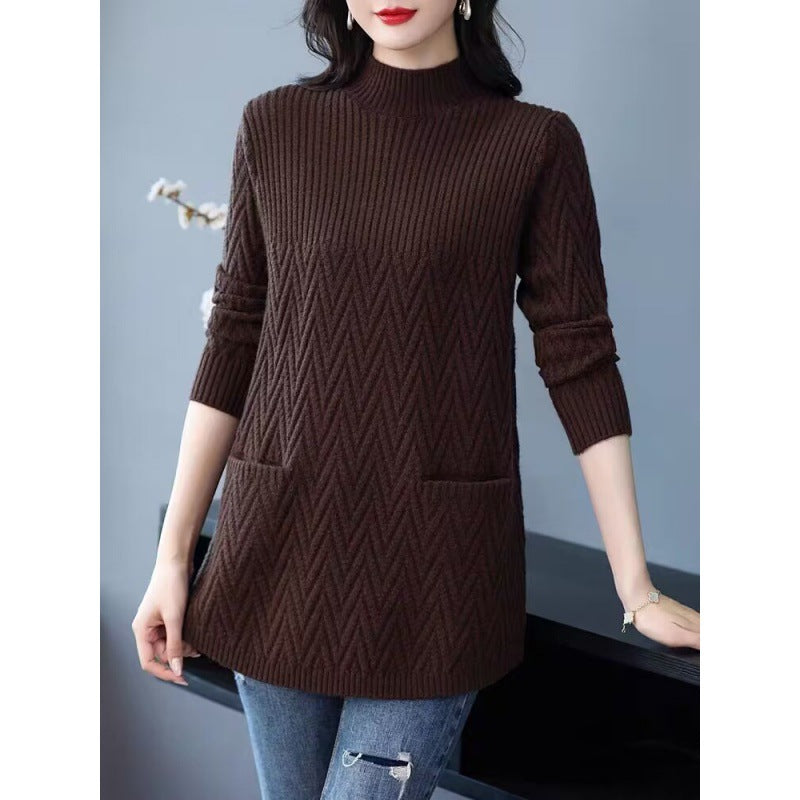🎁Gift Choice🎁 - Women's Mid-Length Half Turtleneck Sweater-3
