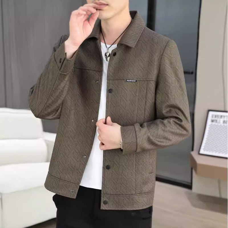 🖤Early Black Friday Sale:62% OFF🖤Men's Casual Button Down Lapel Jacket with Shoulder Pad-1