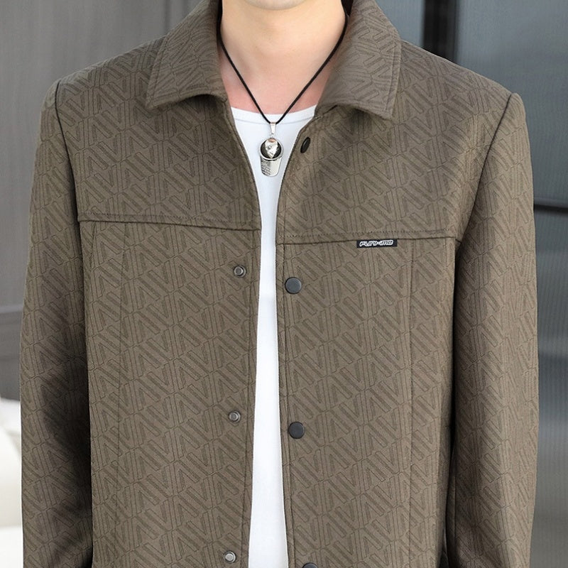 🖤Early Black Friday Sale:62% OFF🖤Men's Casual Button Down Lapel Jacket with Shoulder Pad-4