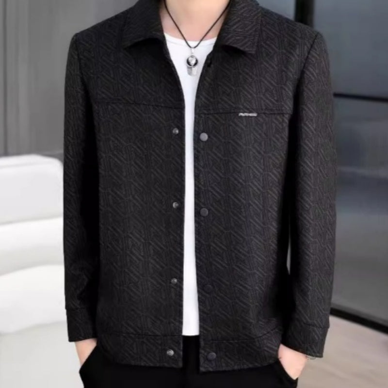 🖤Early Black Friday Sale:62% OFF🖤Men's Casual Button Down Lapel Jacket with Shoulder Pad-3