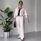 ⏳Limited Sale 51% OFF🌸Women’s Zipper Lapel Tops ＆ Pants 2-Piece Set-9
