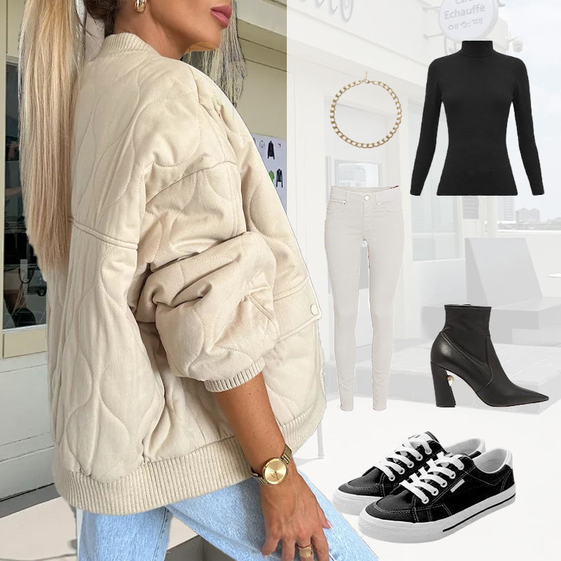 🔥Early Black Friday Sale:51% OFF🔥Solid Color Loose Thick Warm Bomber Jacket-1
