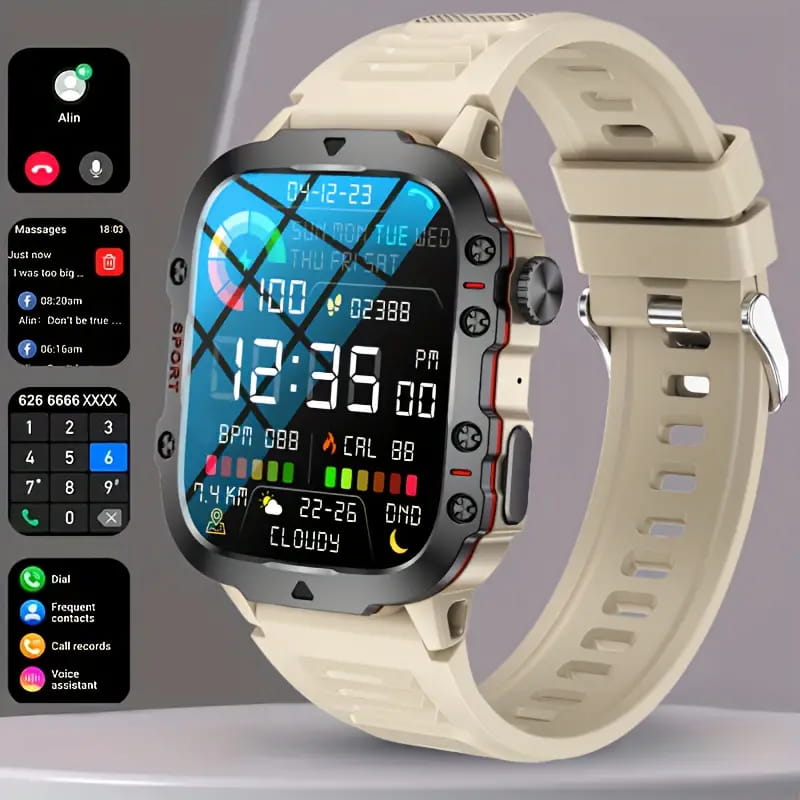 ⌚️Rugged Outdoor Smart Watch - 100+ Sports Modes-1