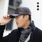 🔥Give the elders a warm winter🍃PU Leather Flat Top Warm Baseball Cap-3