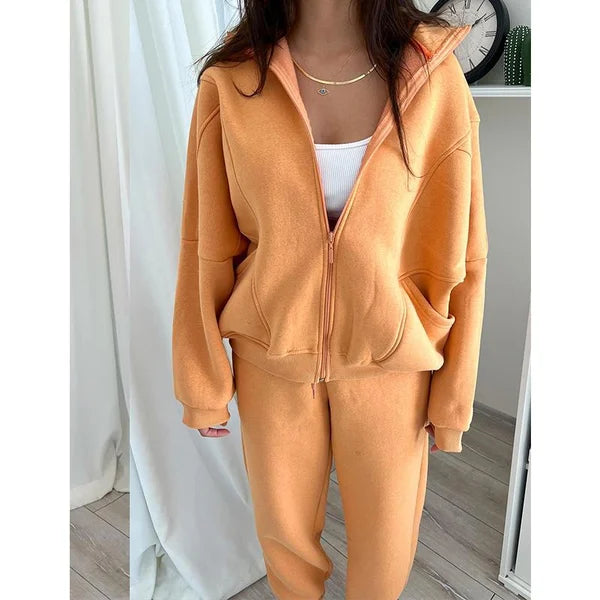 ✨New Arrival✨Triple Threaded High-Neck Casual Sportswear 2-piece set-6