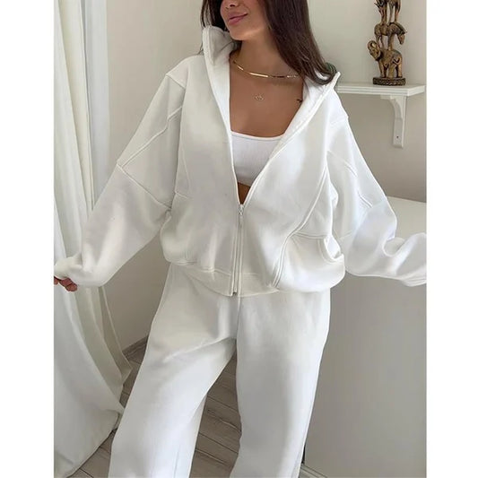 ✨New Arrival✨Triple Threaded High-Neck Casual Sportswear 2-piece set