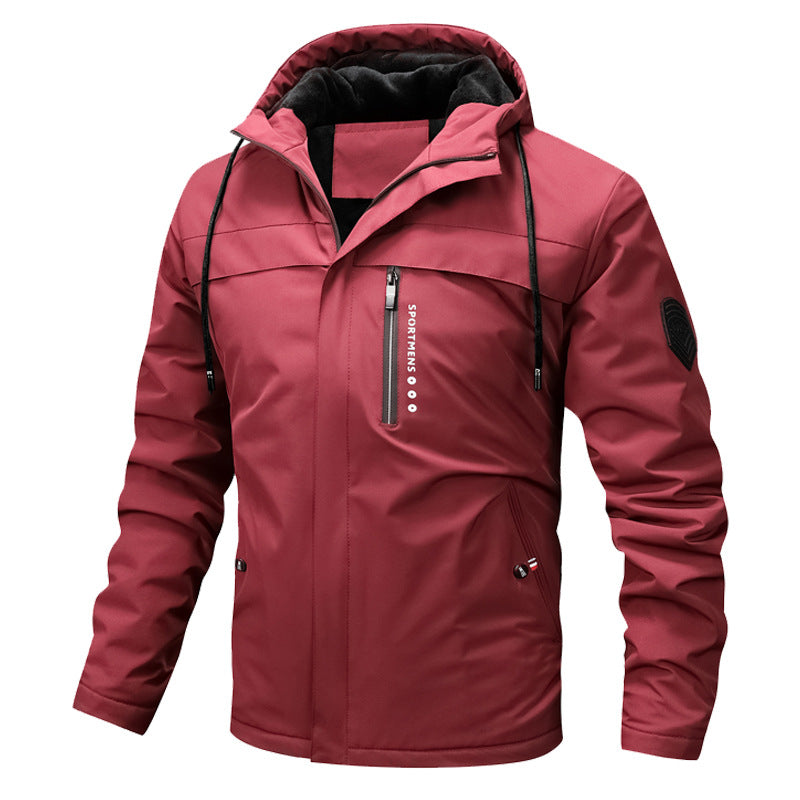 🎅Christmas Pre-sale🎁 Men's Casual Jacket Thicken Hooded Windbreaker-1