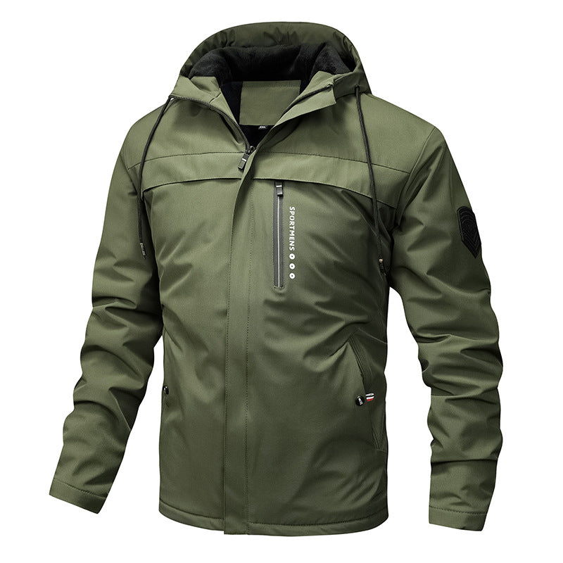 🎅Christmas Pre-sale🎁 Men's Casual Jacket Thicken Hooded Windbreaker-2