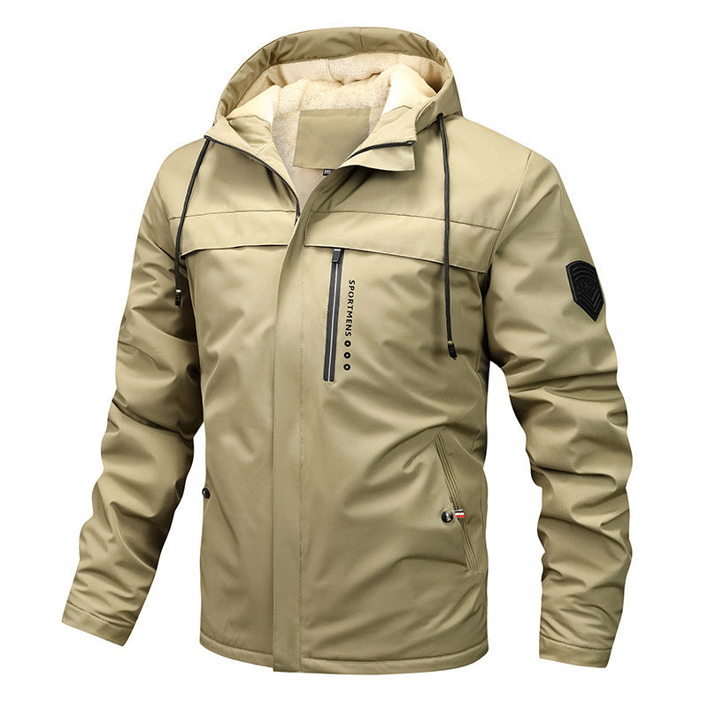 🎅Christmas Pre-sale🎁 Men's Casual Jacket Thicken Hooded Windbreaker-3