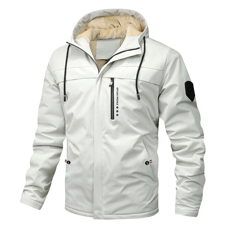 🎅Christmas Pre-sale🎁 Men's Casual Jacket Thicken Hooded Windbreaker-4