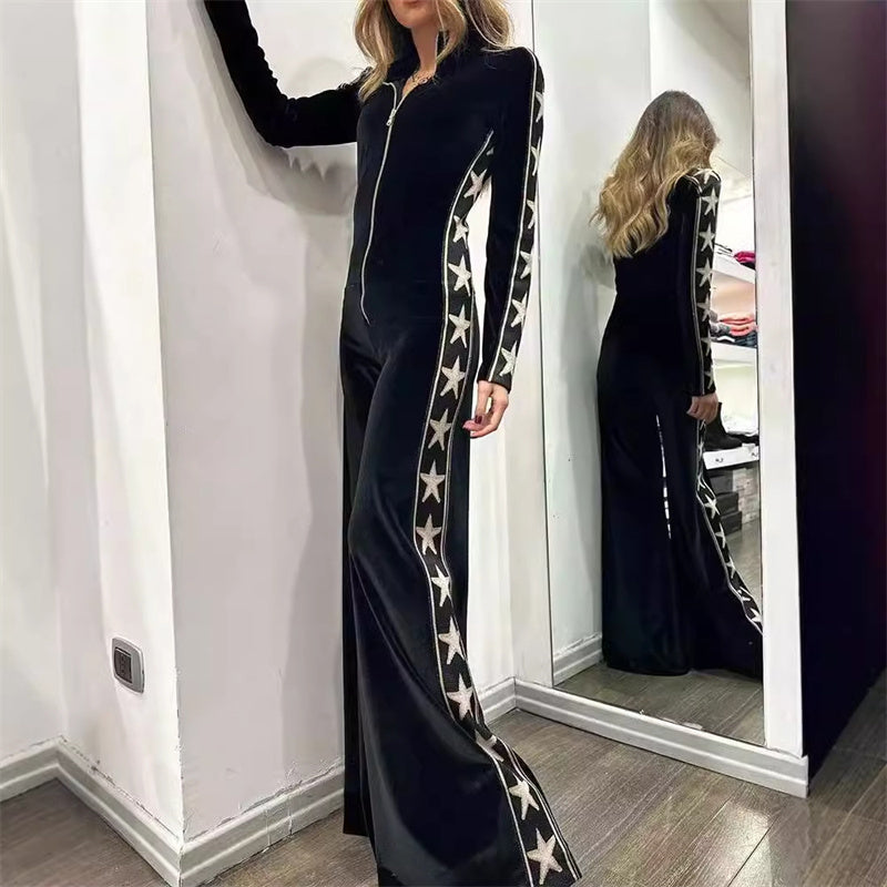 ✨New Arrival✨Women's Zip-Up Bell Bottom Jumpsuit-2