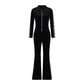 ✨New Arrival✨Women's Zip-Up Bell Bottom Jumpsuit-4