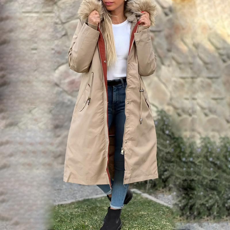 ❄️Winter-Specials❄️Women's Winter Hooded Furry Collar Casual Parka Coat-7