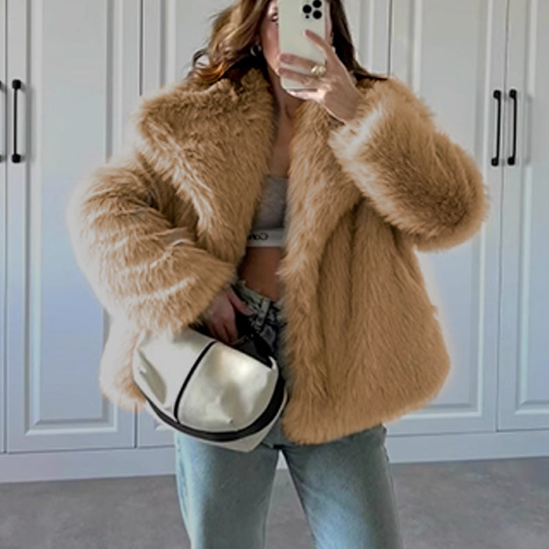 ✅Free Shipping✈️Women's Fluffy Short Coat-4