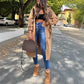 🍂 Early-bird price 50% Rabatt 🍁Lange, lässige, einfarbige Damenjacke mit Kapuze
