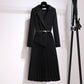 🔥🖤Early Black Friday Sale🔥Asymmetrical Patchwork Pleated Blazer Dress with Belt-9