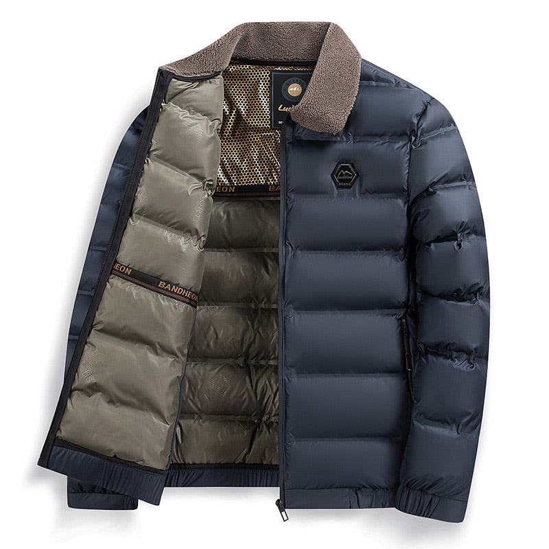 ❄️Winter-Specials❄️Men's Warm Waterproof Lapel Cotton Padded Jacket-2