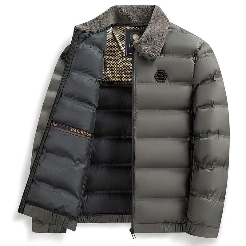 ❄️Winter-Specials❄️Men's Warm Waterproof Lapel Cotton Padded Jacket-4