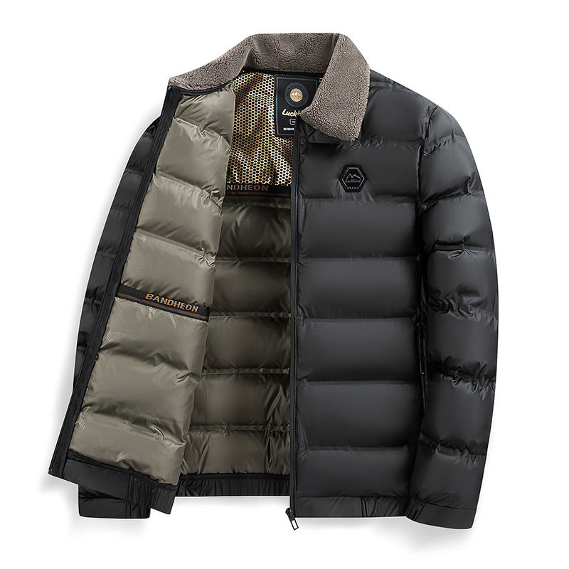 ❄️Winter-Specials❄️Men's Warm Waterproof Lapel Cotton Padded Jacket-3