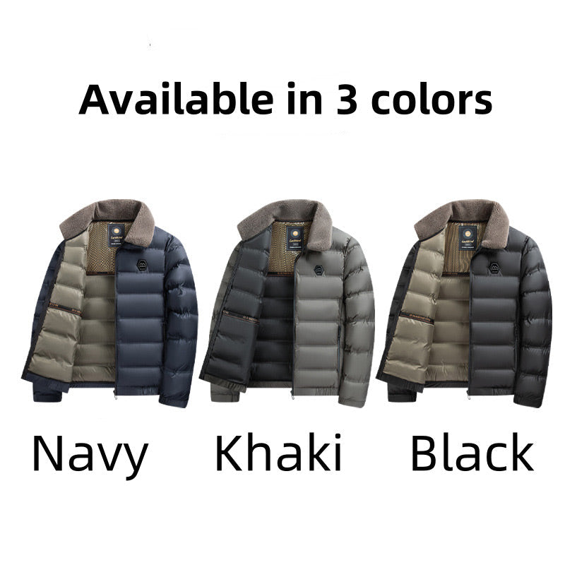 ❄️Winter-Specials❄️Men's Warm Waterproof Lapel Cotton Padded Jacket-7