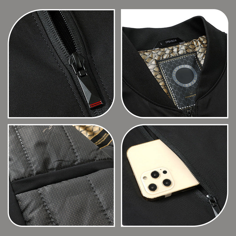 ✨Thickening upgrade✨ Fashionable Men's Winter Warm Jacket with Zipper Pockets-5
