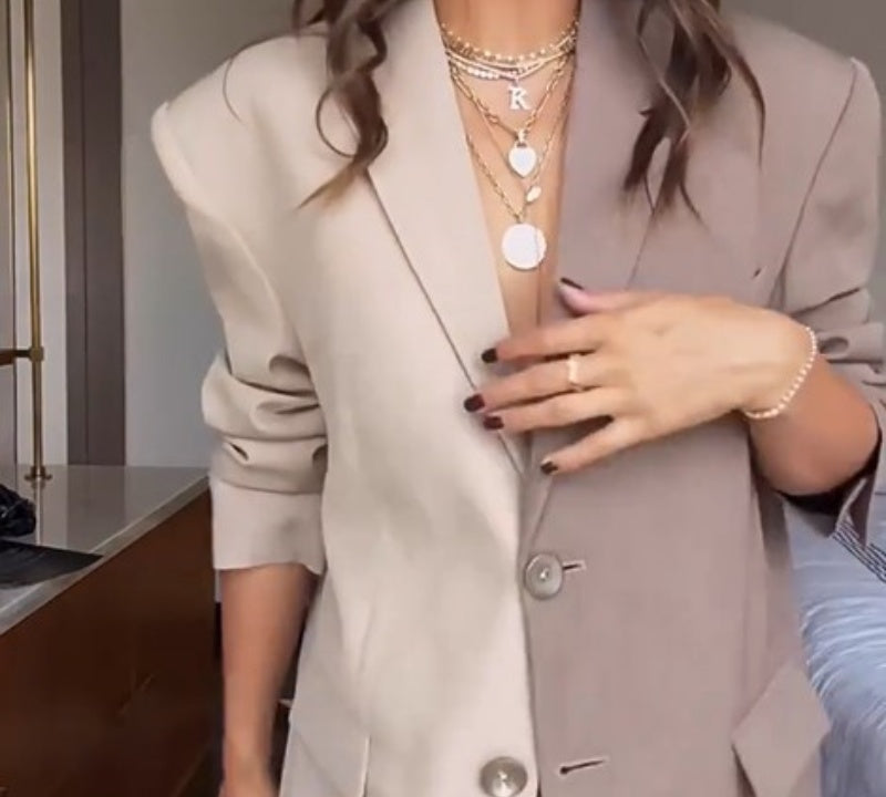 🎊Christmas sale - 44% Off🎊Women's Two-tone Loose Fit Suit-3