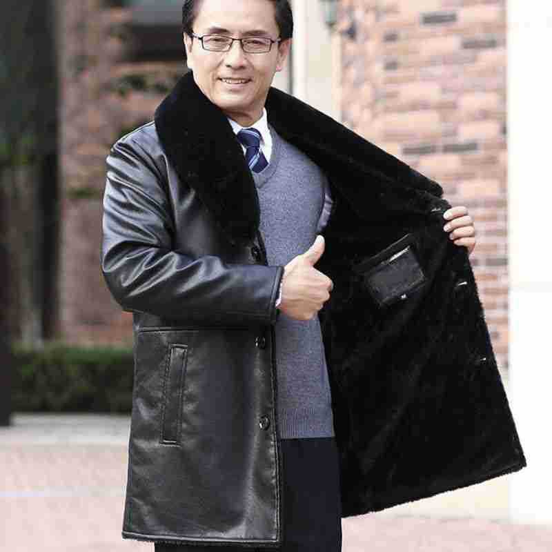 ❄️Winter Specials❄️ Men's Warm Zipper Faux Leather Jackets-13